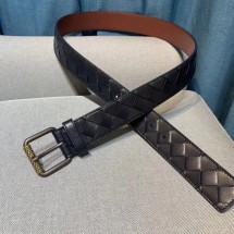 Fashion Bottega Veneta Intrecciato Nappa Belt 5567 black BV282wc24