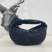 Imitation Top Bottega Veneta Mini with artificial crystals JODIE 651876V black BV03sZ66