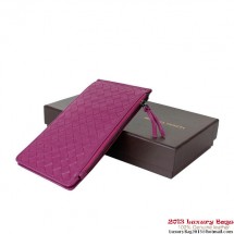 Replica Bottega Veneta Intrecciato Light Calf Card Case BV188 Purple BV1242BH97