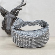 Replica Bottega Veneta Mini with artificial crystals JODIE 651876V silver BV264ui32