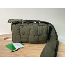 Replica Bottega Veneta nylon shoulder bag 591977 Khaki BV384Kg43