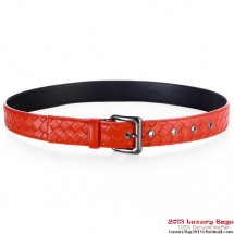 Top Bottega Veneta Intrecciato Nappa Belt Red BV1049He97