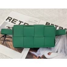 AAA Bottega Veneta CASSETTE Mini intreccio leather belt bag 651053 PARAKEET BV70KV93