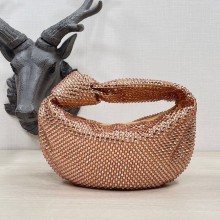 AAAAA Bottega Veneta Mini with artificial crystals JODIE 651876V pink BV1153aM93