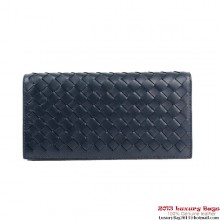 Best Replica Bottega Veneta BV313 Intrecciato Nappa Wallet RoyalBlue BV817zU69