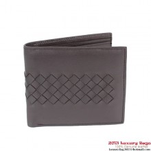 Bottega Veneta Corot Uncinetto Silk Wallet BV5021 Brown BV1192jC82