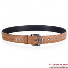Bottega Veneta Intrecciato Nappa Belt Apricot BV675UW33