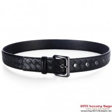 Bottega Veneta Intrecciato Nappa Belt Black BV1139DI37