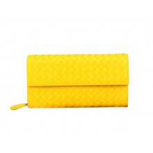 Bottega Veneta Intrecciato Nappa Continental Wallet 5809 Lemon BV194fr81