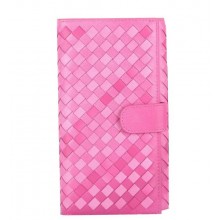 Bottega Veneta Intrecciato Nappa Continental Wallet BV182A Pink BV633tQ92
