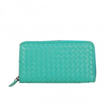Bottega Veneta Intrecciato Nappa Zip Around Wallet BV20017 Green BV1169cf57