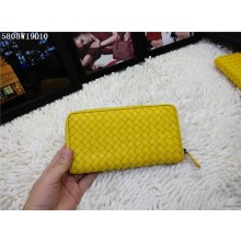 Bottega Veneta Intrecciato Nappa Zip Around Wallet BV5808 Yellow BV48lV14
