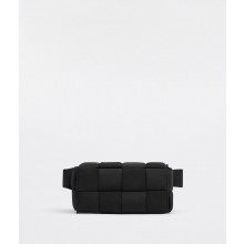 Imitation Bottega Veneta CASSETTE Mini Nylon belt bag 8952 Black BV312lH78
