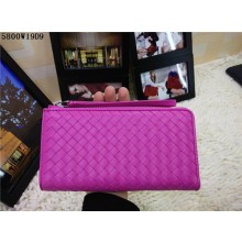 Imitation Bottega Veneta Intrecciato Nappa Zip Around Wallet BV5800 Rose BV801Mq48