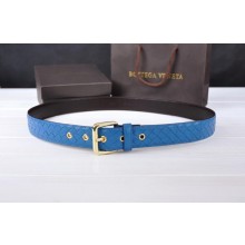 Quality Bottega Veneta Intrecciato Nappa Belt 274483 Blue BV1215rR91