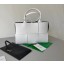 Best Bottega Veneta ARCO TOTE 652867 white&black BV744Ml87