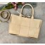Bottega Veneta ARCO TOTE Small intrecciato grained leather tote bag 652867 apricot BV510jC82