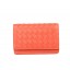 Bottega Veneta Intrecciato Nappa Card Case 5810 Light Red BV844Gp37