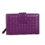 Bottega Veneta Intrecciato Nappa Flap French Wallet BV2155 Purple BV1238dX32