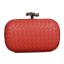 Bottega Veneta Intrecciato Sheepskin Impero Ayers Knot Clutch 11308 Light Red BV1053vJ33