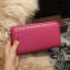 Copy Bottega Veneta Intrecciato Nappa Zip Around Wallets 114073 Rose BV772UG71