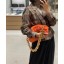 Imitation Bottega Veneta THE CHAIN POUCH 620230 ORANGE BV201uk46