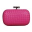 Knockoff Bottega Veneta Intrecciato Sheepskin Impero Ayers Knot Clutch 11308 Rose BV863FI62