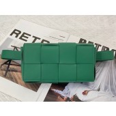 AAA Bottega Veneta CASSETTE Mini intreccio leather belt bag 651053 PARAKEET BV70KV93