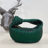 AAA Bottega Veneta Mini with artificial crystals JODIE 651876V green BV1006zZ13