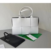 Best Bottega Veneta ARCO TOTE 652867 white&black BV744Ml87