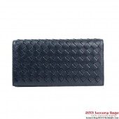 Best Replica Bottega Veneta BV313 Intrecciato Nappa Wallet RoyalBlue BV817zU69