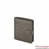 Bottega Veneta 114073 V001N 1300 Intrecciato Nappa Flap French Wallet Shadow BV1021jo45