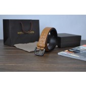 Bottega Veneta Intrecciato Nappa Belt 274484 Camel BV418pP61