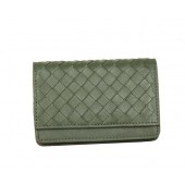 Bottega Veneta Intrecciato Nappa Card Case 5810 Green BV582Oq54