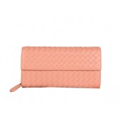Bottega Veneta Intrecciato Nappa Continental Wallet 5809 Pink BV258rN47