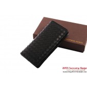 Bottega Veneta Intrecciato Nappa Leather Wallet BV1564 Black BV1094Qc12