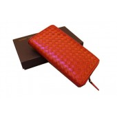 Bottega Veneta Intrecciato Nappa Zip Around Wallet 17004 Orange BV353JF45