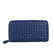 Bottega Veneta Intrecciato Nappa Zip Around Wallet BV20017 RoyalBlue BV987su78