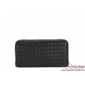 Bottega Veneta Intrecciato Nappa Zippy Wallet 115709-2 Black BV397dV68