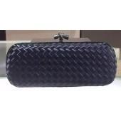 Bottega Veneta STRETCH Knot Sheepskin Leather Clutch BV8651 Black BV1097zS17