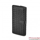 Copy Bottega Veneta 134075 V001N 1000 Intrecciato Nappa Continental Wallet Nero BV601fh25