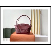 Copy Bottega Veneta Original Woven Leather Square Shell Bag BV67131 Wine BV1195nF79