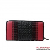 Fake Bottega Veneta Edoardo Ebano Zip Around Wallet BV5025 Wine BV454UI88