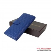 Fake Bottega Veneta Intrecciato Nappa Continental Wallet BV178 RoyalBlue BV64PW78