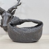Fake Imitation Bottega Veneta Mini with artificial crystals JODIE 651876V gray BV607xI89