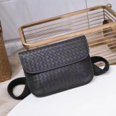 Fashion Bottega Veneta Original Leather Mens Chest Bag 6801-4 Black BV247Of26