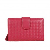 First-class Quality Bottega Veneta Intrecciato Nappa Flap French Wallet BV2155 Rose BV875fm32