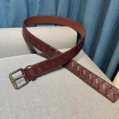 Imitation AAA Bottega Veneta Intrecciato Nappa Belt 5567 Wine BV836Xy49