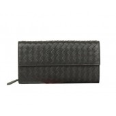 Imitation Best Bottega Veneta Intrecciato Nappa Continental Wallet 5809 Black BV865NP24