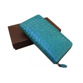 Imitation Bottega Veneta Intrecciato Nappa Zip Around Wallet 17004 Light Green BV568fw56